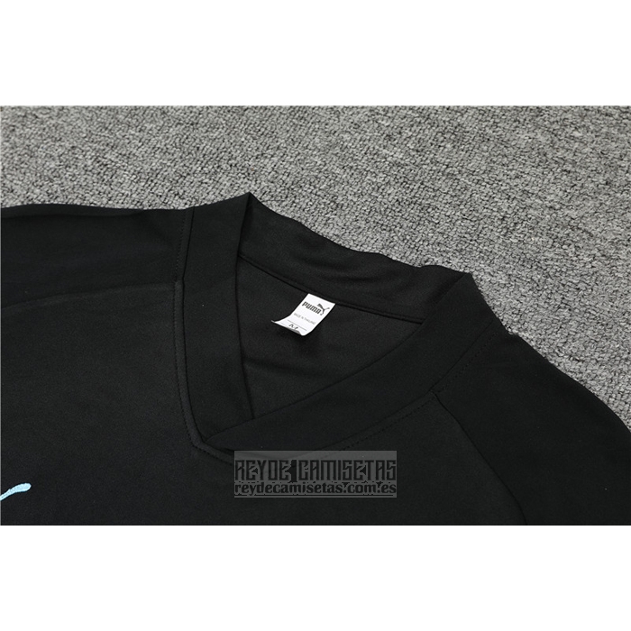 Chandal del Manchester City Manga Corta 2022-2023 Negro - Pantalon Corto